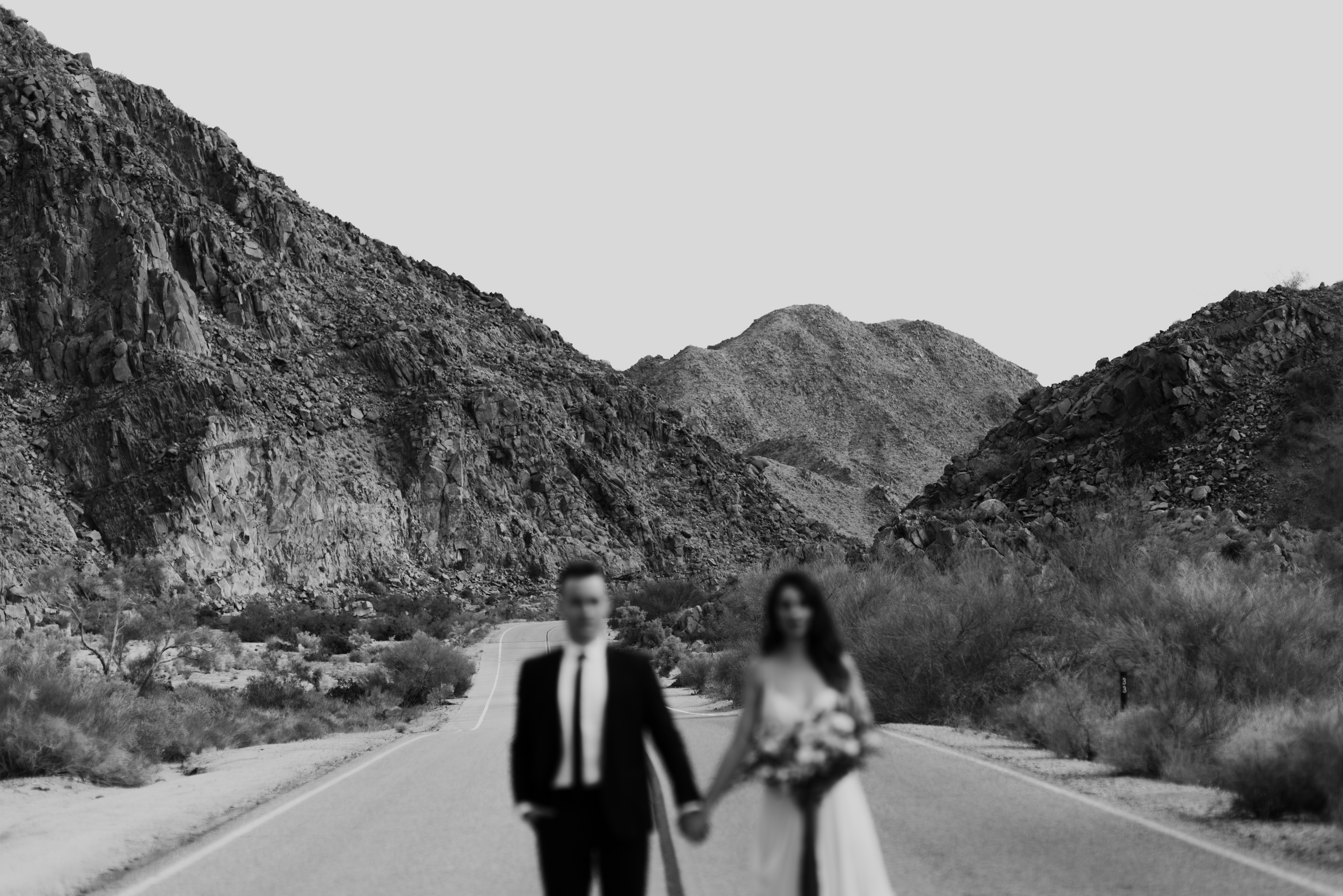 Joshua Tree Ca B W Bridal Set Courtney Paige Photography